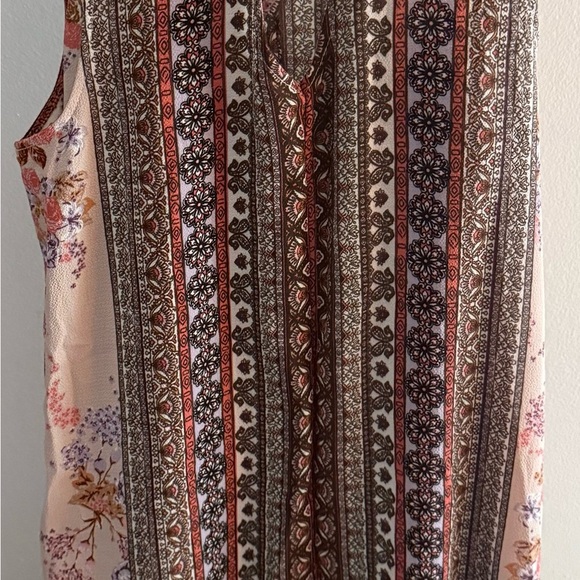 Taylor & Sage Floral Patterned Mini Dress - Pink and Brown - Picture 4 of 5